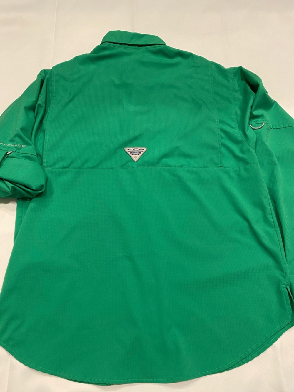 Columbia PFG Men’s S Bright Green Long-Sleeve Button-Down Shirt - Picture 8 of 8